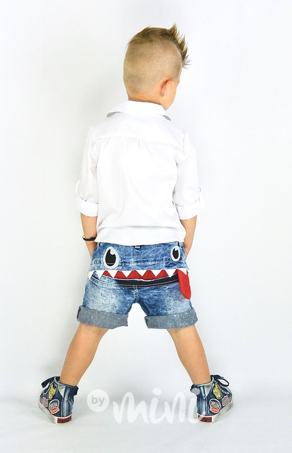 Jeans shorts Angry face
