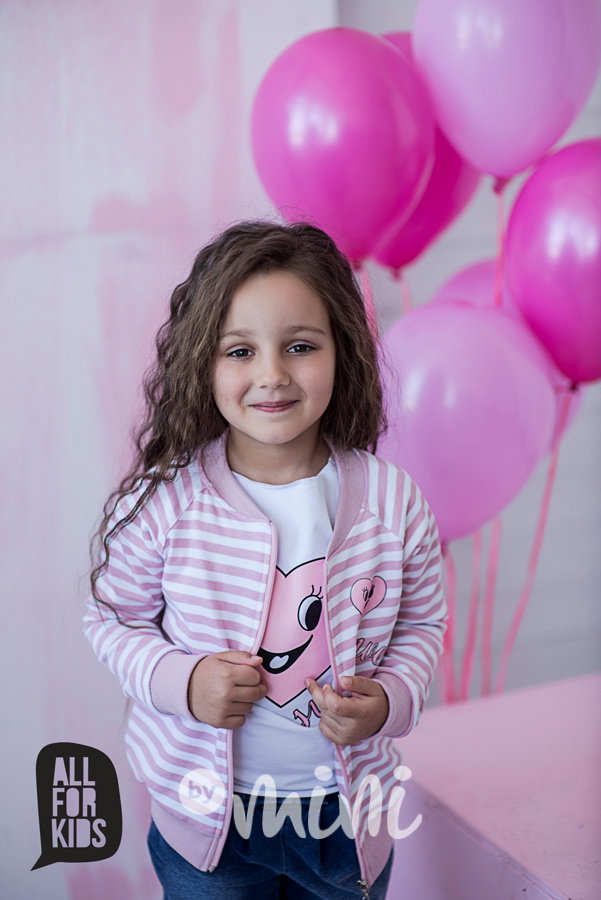 Sweet pruhovaná mikina pink