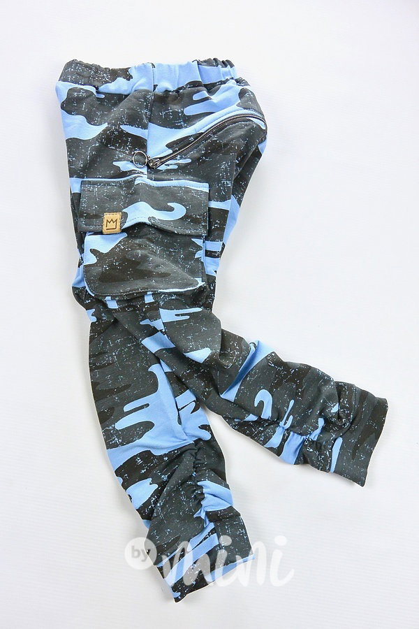 Light blue army baggy kapsáče se zipem