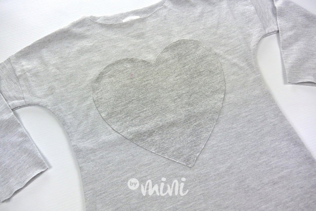 Shimmer heart tričko šedé