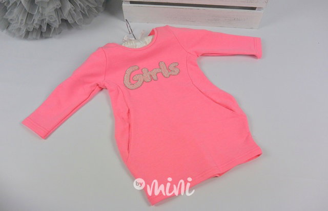 GIRLS dívčí tunika neon pink