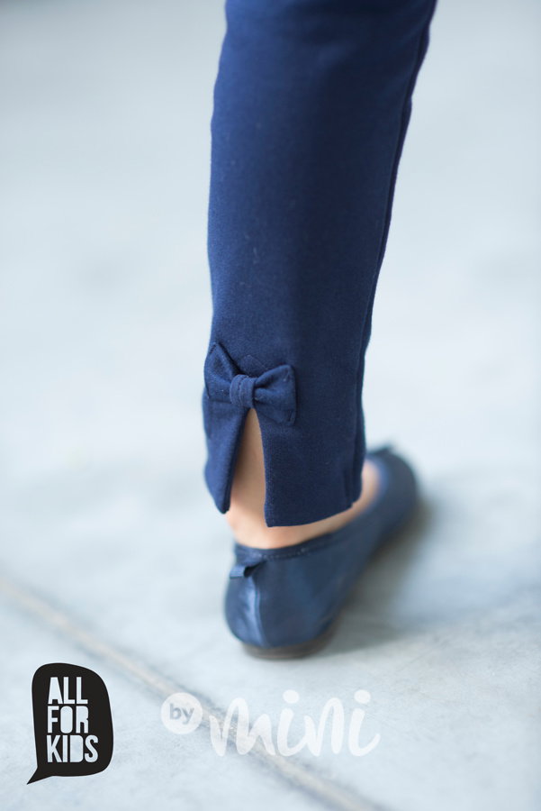 Blue pants - kalhoty s mašličkou