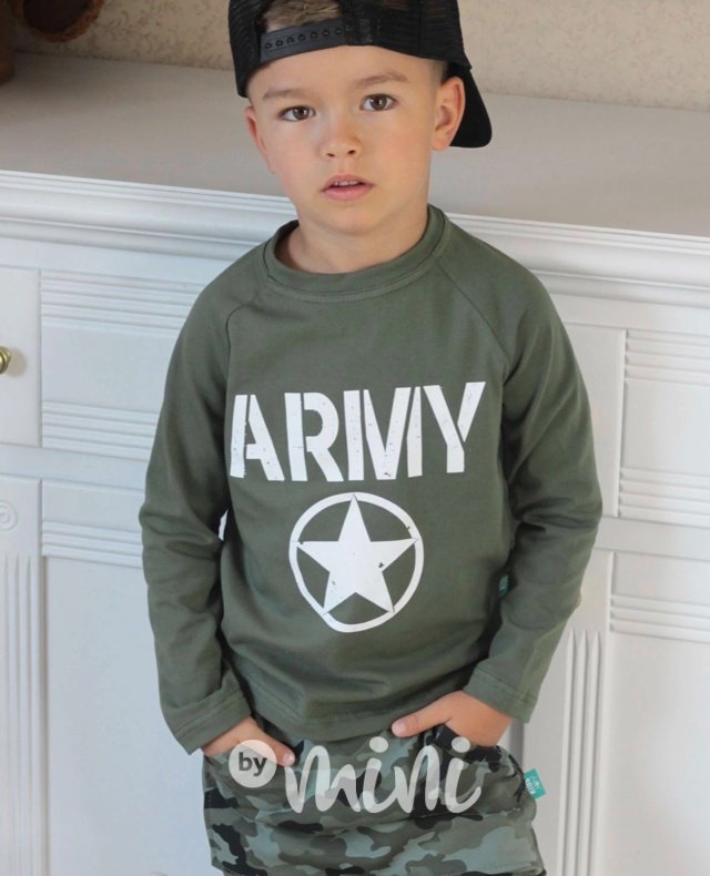 Khaki army triko s hvězdou