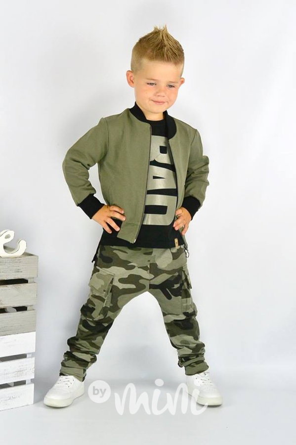 Green bomber mikina