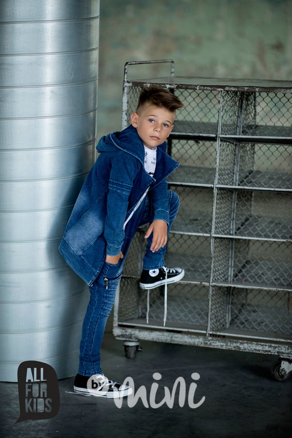 Jeans prošívaná mikina
