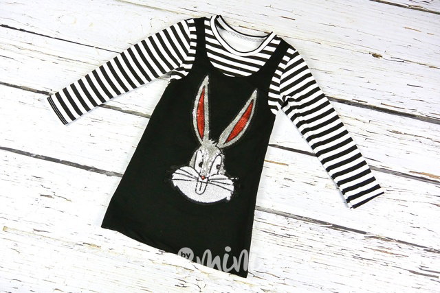Bunny duo dívčí šaty černé