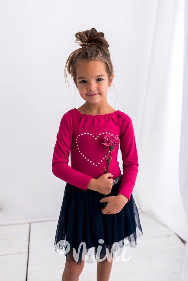 Dark blue silver tutu sukně