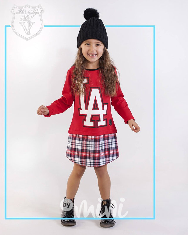 L.A. karo hoodie dress