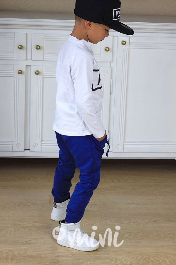 Blue baggy tepláčky se zipem