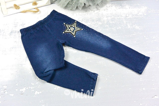 Jeans vyteplené stretch legíny
