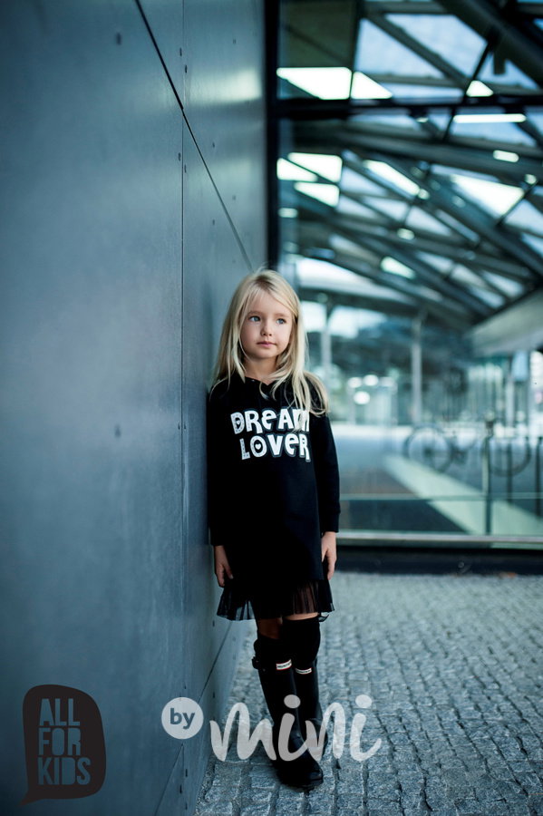 Dream hoodie dress black