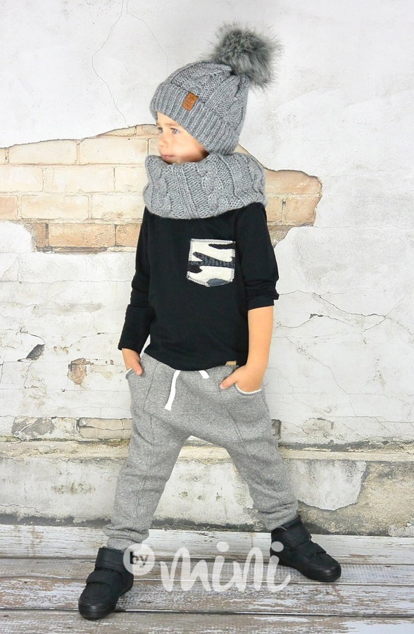 Šedé SUPER TERMO baggy tepláčky