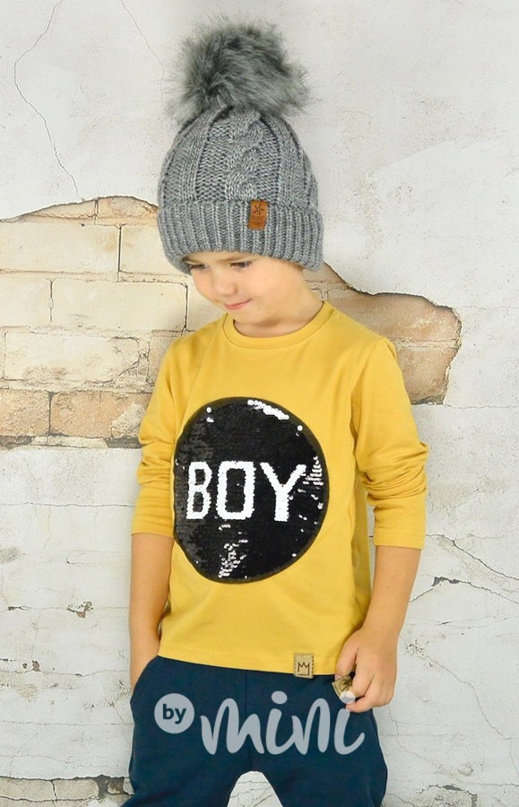 BOY mustard longsleeve triko