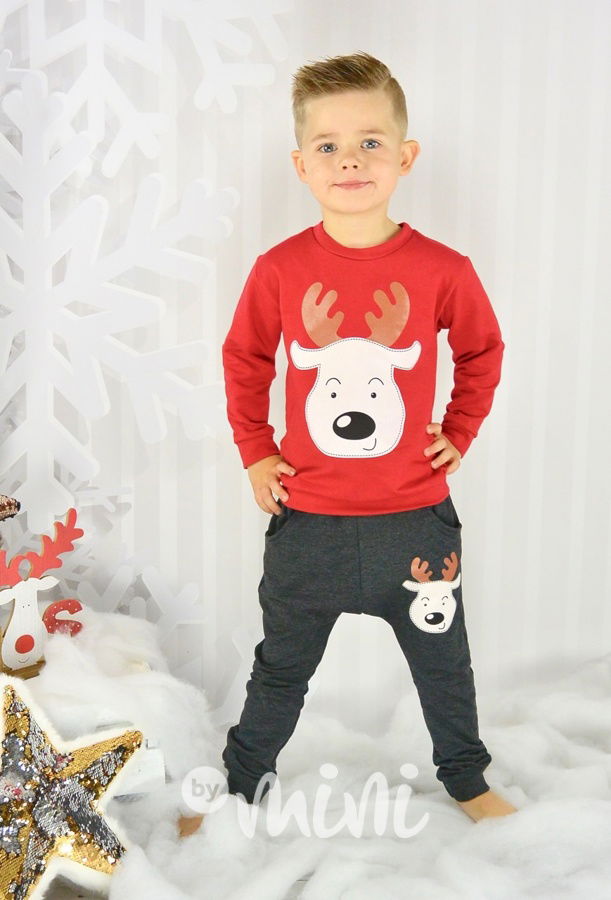Xmas chlapecký komplet se sobem