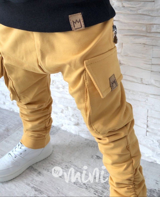Mustard baggy kapsáče zip