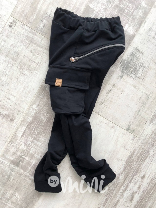 Black baggy kapsáče zip