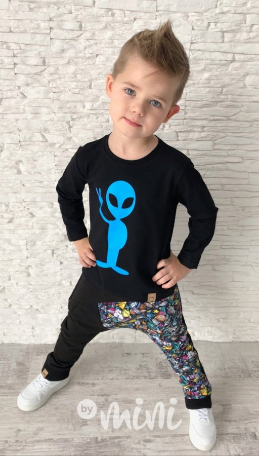 Space černé baggy tepláčky