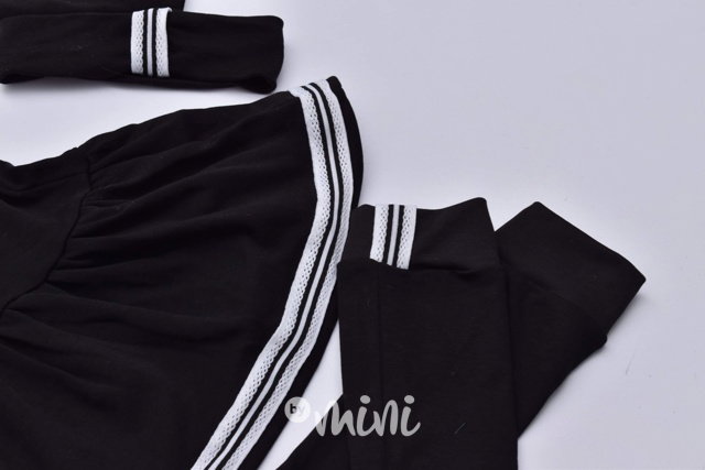 4ks Black dress komplet