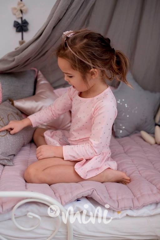 Puntíkaté romantic šaty baby pink