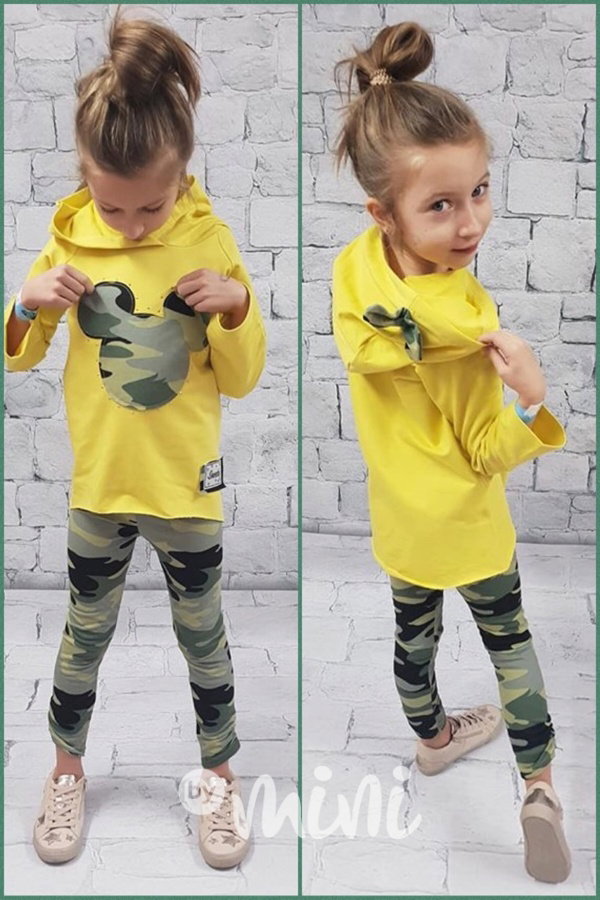Yellow army dívčí set triko + legíny