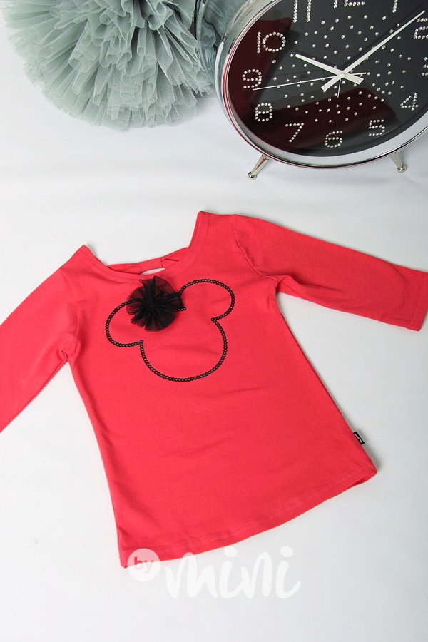 Mašličkový Mickey top deep pink