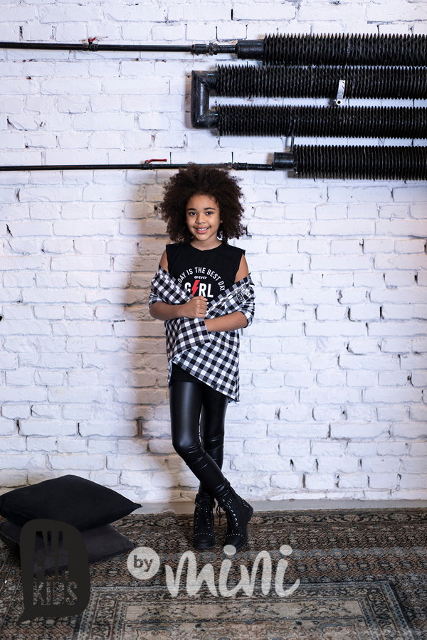 Karo dívčí košile bílá