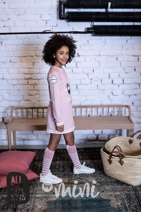 Girls rule šaty růžové