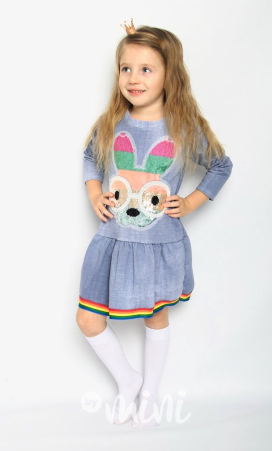 Barevné jeans Bunny šaty