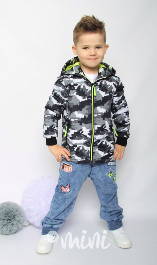 Jeans tepláčky s nášivkami