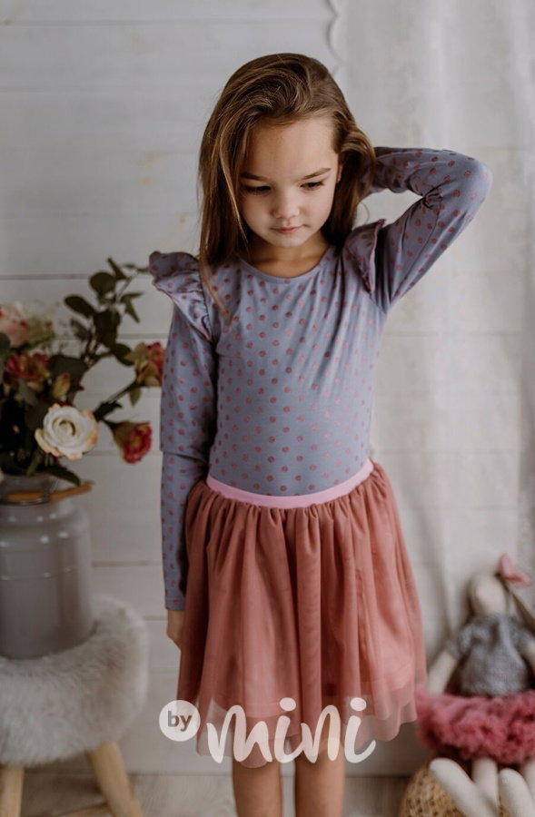 Boho puntíkaté body fialkové