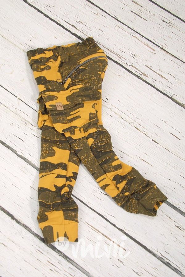 Yellow army baggy kapsáče zip