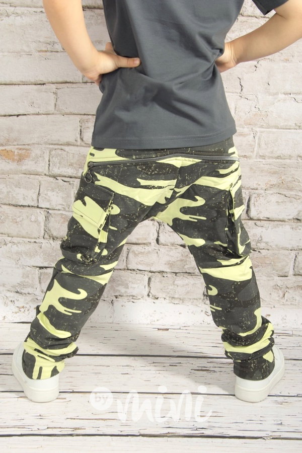 Light chlapecké army baggy kapsáče zip