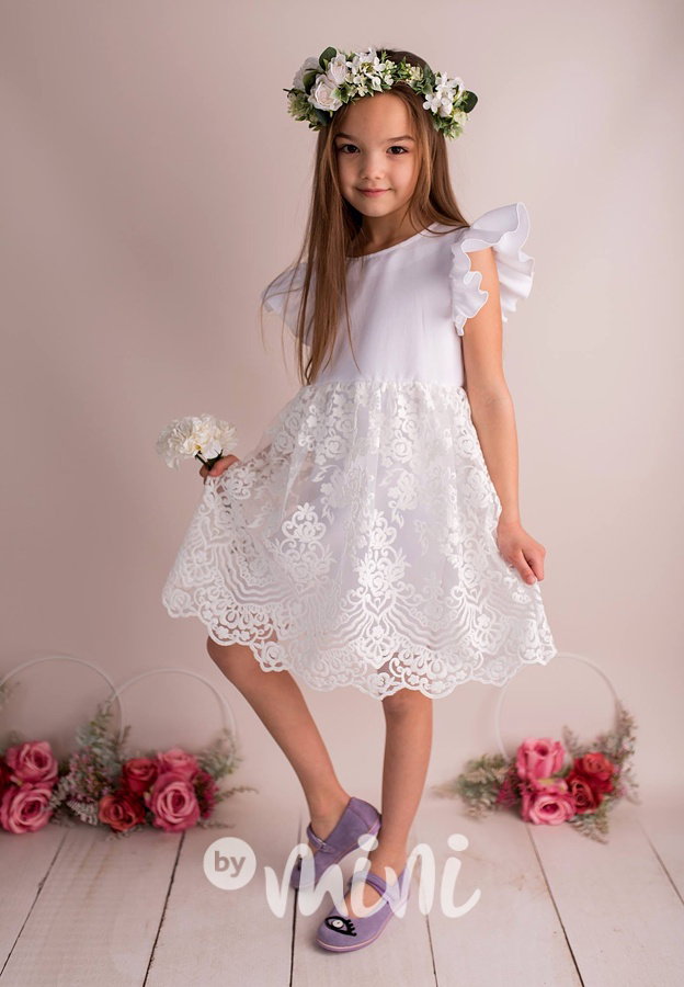 Luxury romantic dress white - dívčí boho šaty bílé