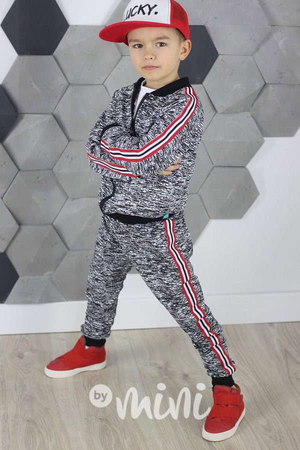 Mramorový set pro chlapce - tepláky+mikina