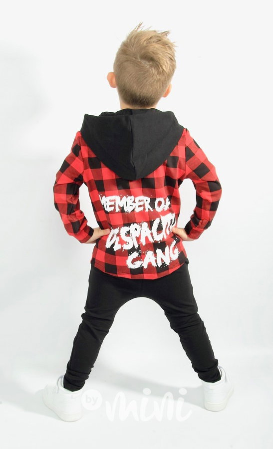 Gang karo mikina black/red
