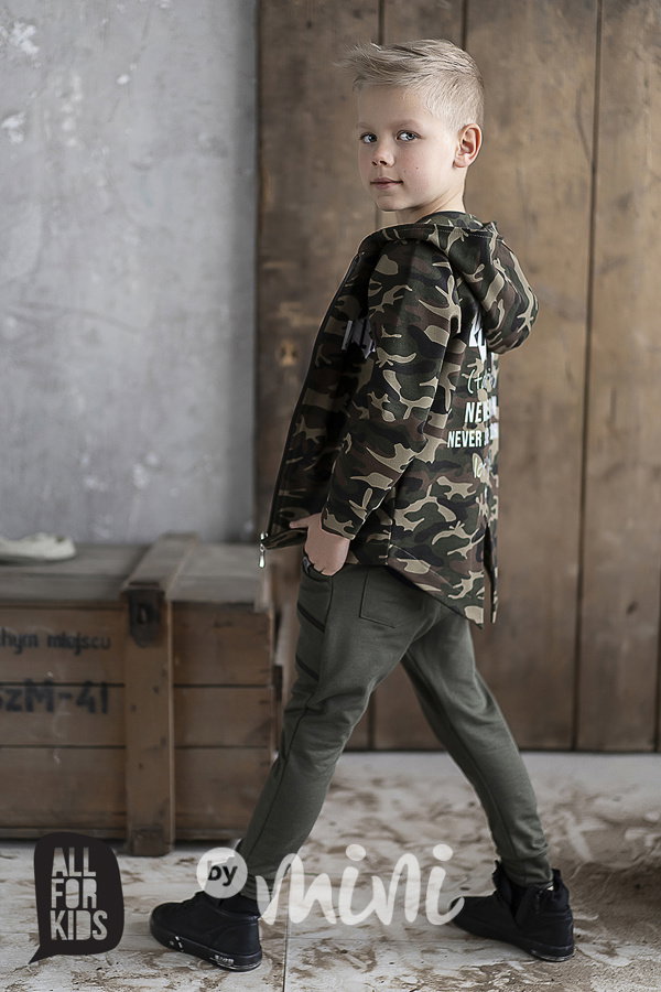 Prodloužená army wild mikina