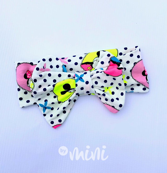 Neon Minnie čelenka s mašlí