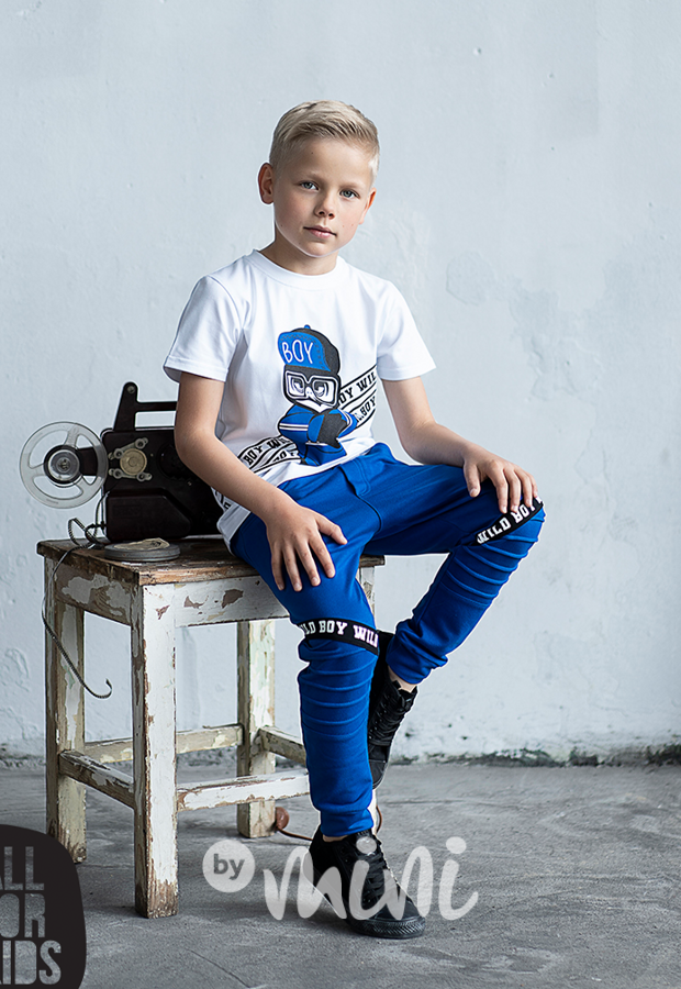 Wild boy chlapecké triko + tepláky modré