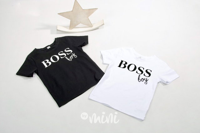 BOSS boy chlapecké triko černé