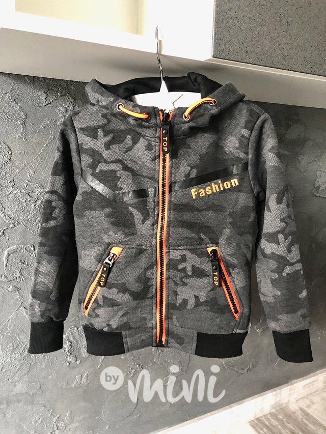 Army sporty mikina oranž neon