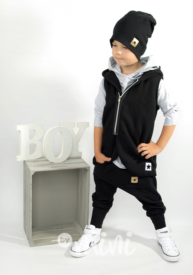Fashion baggy STAR s dlouhým nápletem černé