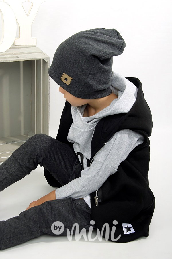Fashion baggy STAR s dlouhým nápletem tmavě šedé