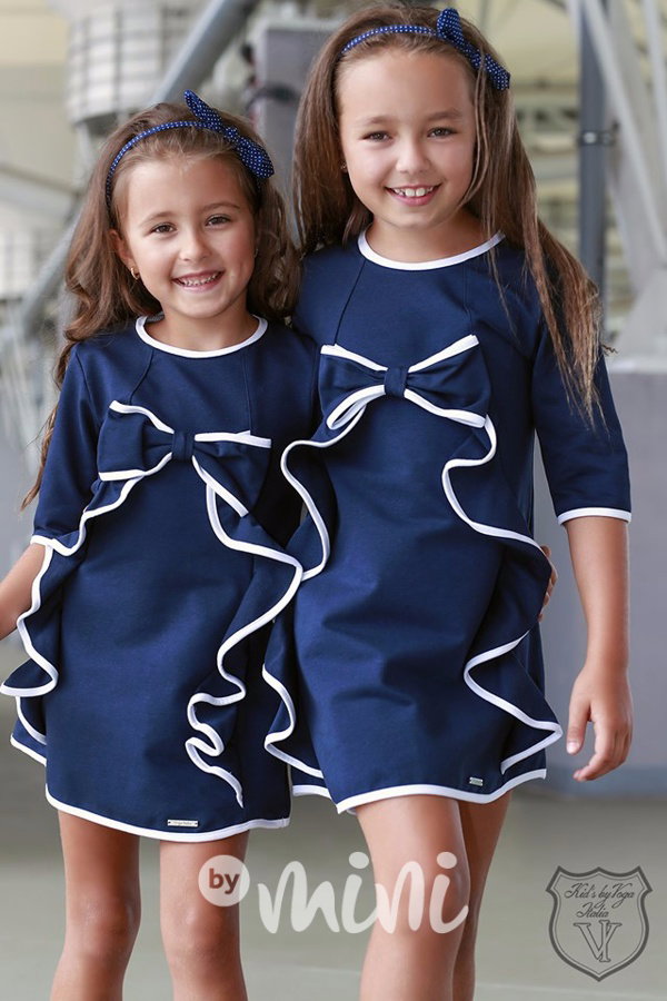 Blue school dress - dívčí šaty
