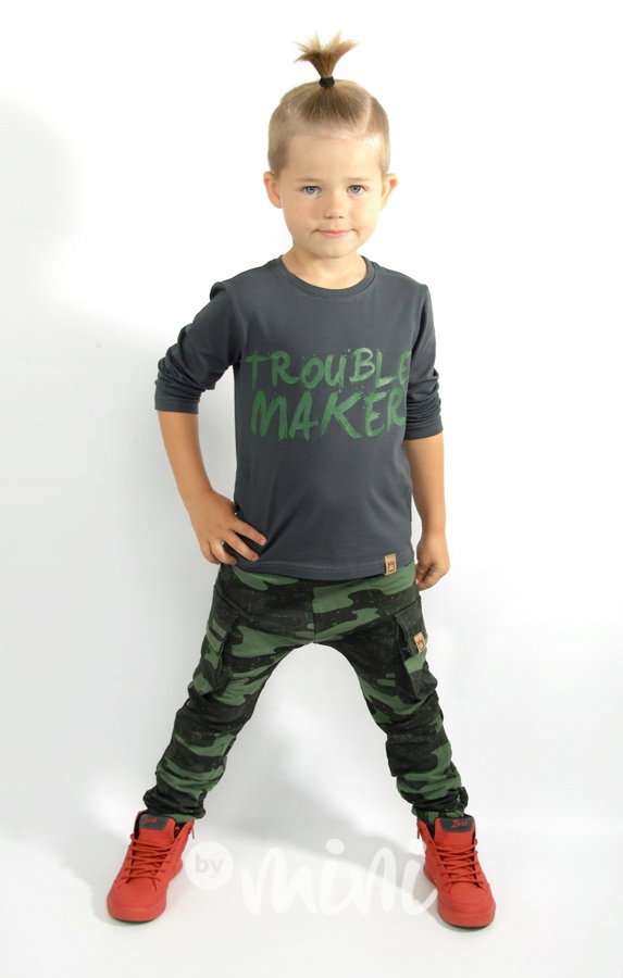 Khaki army baggy kapsáče zip