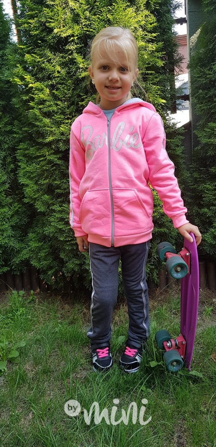 Barbie vyteplená souprava - neon pink