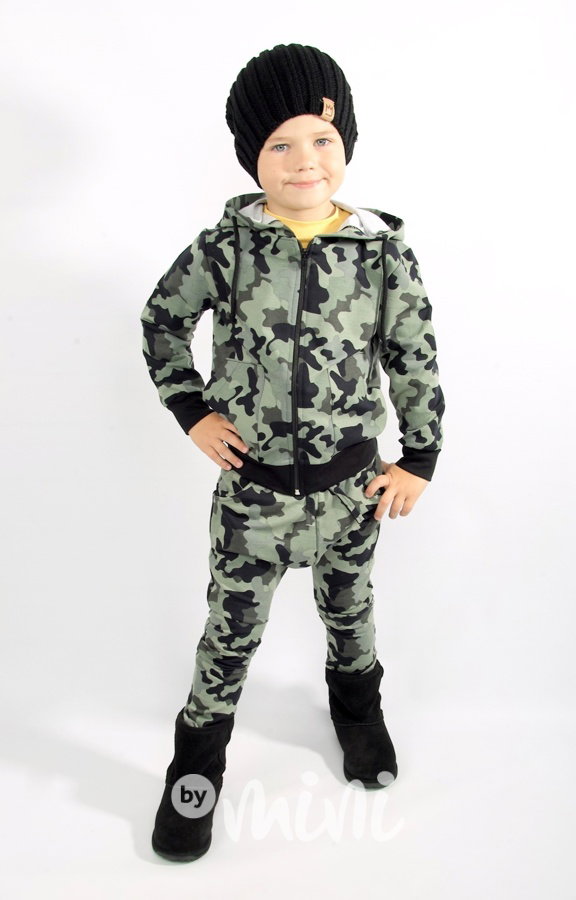 Green army mikina s kapucí