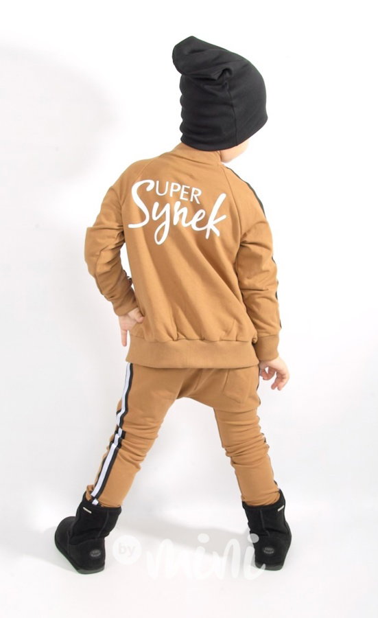 Super synek lampas set karamel - mikina + baggy