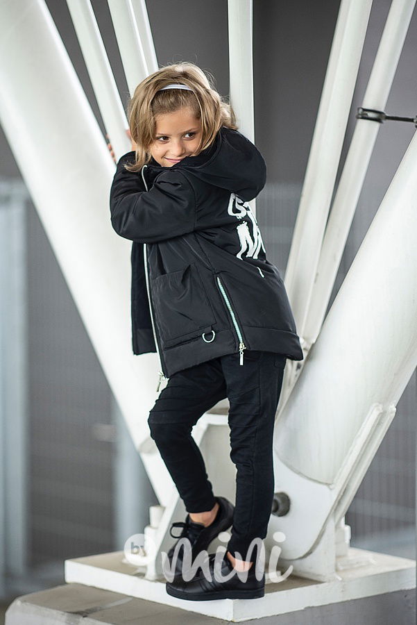 *Premium* Urban street style bunda se zipy černá