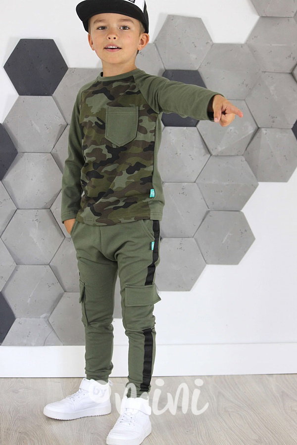 Khaki lampas baggy kapsáče joy