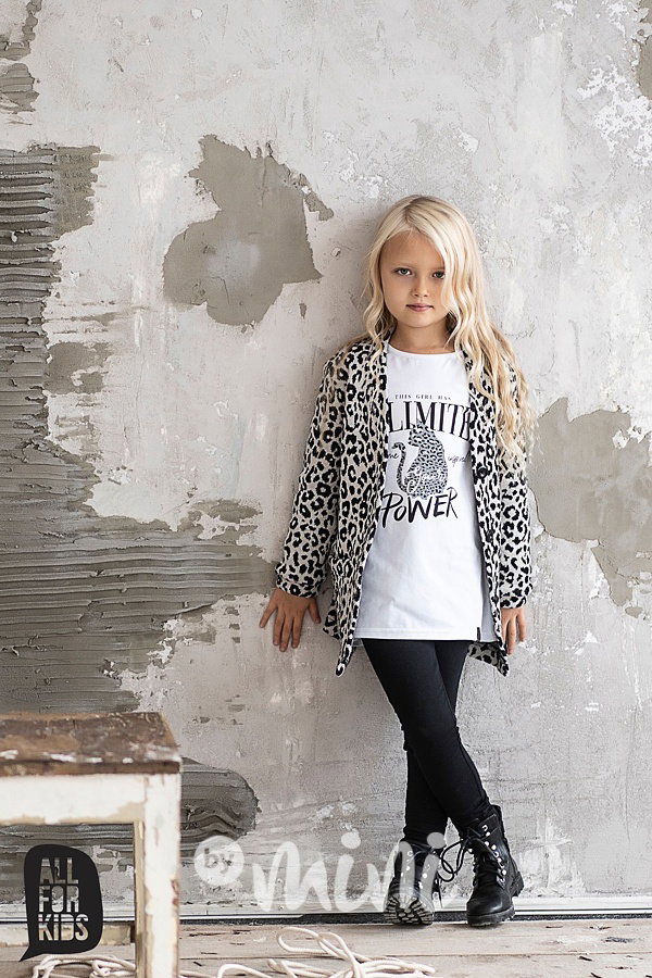 Leopard bílá long blůzka